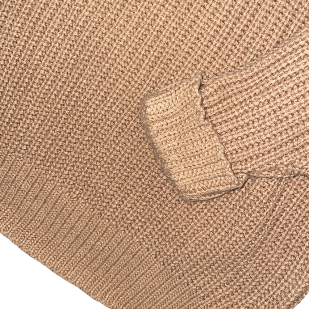 american eagle outfitters brown cable knit oversized drop shoulder turtleneck - Picture 2 of 6